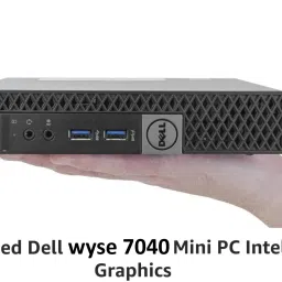 DELL Wyse 7040 Thin Client High Performance Business Desktop Computer - Windows 11, Intel, Core i5-6th Gen, 650 MB Graphics Card, 8 GB DDR4 Turbo Speed Free Gift 1 Mouse 1 HDMI TO VGA cable 1 Adaptor FREE, 256 GB SSD Mini PC-image-20