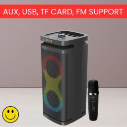 FRONY A1 (PORTABLE BLUETOOTH PARTY SPEAKER) HD Quality Audio &Wireless Karaoke MicQ337 40 W Bluetooth Party Speaker-image-68
