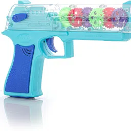 Transparent Electric Gear Gun with Moving Gears, Vibration, Music & Lights-13