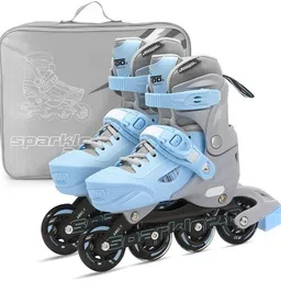 jaspo Sparkle 2.0 Advance Adjustable Inline Roller Skates, Hard Boot, Aluminium Chasis In-line Skates - Size Euro 39-42 Euro-picture-3