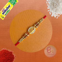 Designer BQ1DD5011 Assorted Rakhi, Chawal Roli Pack Set-image-66