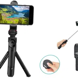 Wrapadore Wireless Bluetooth , XT-02 Selfie Stick with Remote Shutter 360 Rotate Extendable Handheld Foldable Mini Tripod Stand Foldable, selfie stick, tripod, bluetooth shutter for Smartphones Professional Remote Control Selfie Stick Monopod Kit, 3 Axis Gimbal for Mobile-14