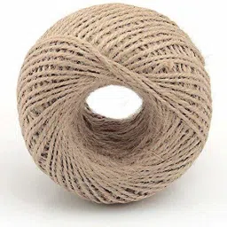 Twisted Burlap String Natural Ribbon Fiber Jute Twine Rope ( pack of 1). Brown-0