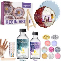 Resin Photo Frame Making Kit Lite With 300gm Resin Wooden Stand-image-28