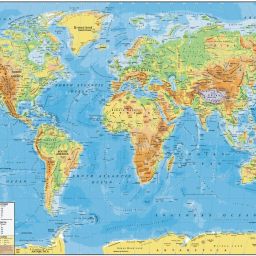 World Physical Map Paper Print-5