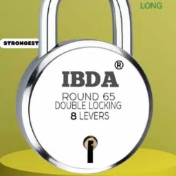 ibda 4 locks with same key | Double Locking | 8 Levers' Technology | Rivetless Steel Padlock image 5