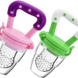 Baby Pacifier Food Feeder Silicone Fresh Fruit Milk Nibbler Feeding Safe Kids Supplies Nipple Teather Pacifier Bottles (Pack of 2Pc Soother) Soother-12
