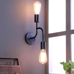 shoppeefry Catania Metal Novelty Wall Light (Black)-picture-0