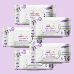Baby Lavender Wet Wipes 99 % Pure Water Wet Wipes-Tested-FDA Approved-Pack of 5-image-38
