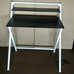 WOODEN TOP FOLDABLE OFFICE TABLE WITH HEIGHT ADJUSTED Engineered Wood Office Table-30