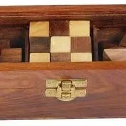 scifi TRIO Wooden 3d Puzzles Game 3-in-1 Soma Cube + Interlocking Block + Snake Cube image 2
