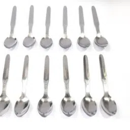 Stainless Steel Dinner Spoon/Table Spoon Set Length 16.6cm (Medium, Set of 12) Stainless Steel Table Spoon, Dessert Spoon Set-image-63