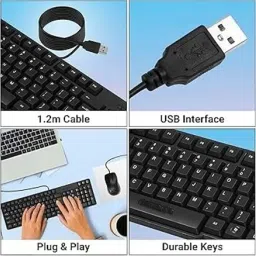 rionix RIO FREE FIRE Wired USB Standard Multi-device Keyboard Compatible with Desktop, Laptop, Tablet image 2