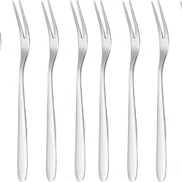 10 Pcs Luxury Silver Cutlery Set Dinner Table Fruit Fork|Home,Restaurant,Gifting Stainless Steel Fruit Fork, Dessert Fork Set-43