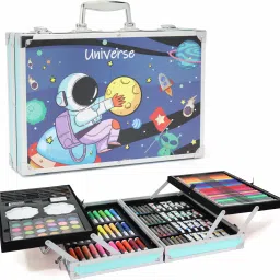 Unicorn Art Drawing Set 155 Pieces Suitcase with Carrying Handle For Boys Girls-image-58