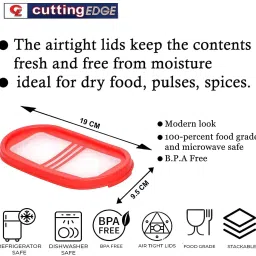 Modular Containers Lids for Boxes Compatible with Cutting EDGE Containers Only 7.4 inch, 3.7 inch Lid Set image 5