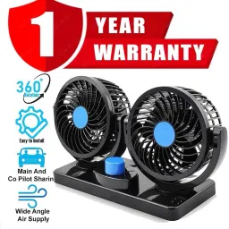 Car Fan 12V 360 Head 2 Speed Quiet Strong for All Auto Vehicles-Y117 Car Interior Fan-image-4