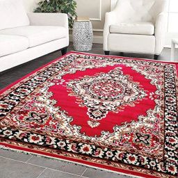 Red, Beige Acrylic Carpet-image-2
