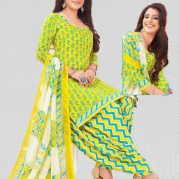 Unstitched Crepe Salwar Suit Material Printed-image-68