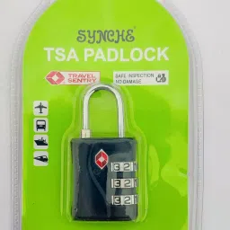 Inditradition TSA Approved Metal Luggage Lock, Pack of 1, Black Combination Lock-23