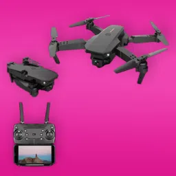 E99 Foldable Pro Drone for Kids | Obstacle Avoidance rone 2 Batteries_21 Drone-0