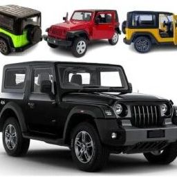 Presents_Metal Pull-Back Action Openable Doors 4x4 Thar Premium Car_a27-22