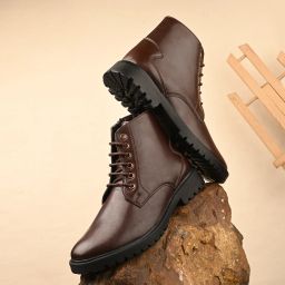 Men Brown Casual Outdor Lace-Up Boots || Synthetic Leather Boots for men Boots For Men-image-40