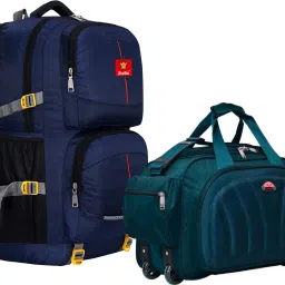 Rucksack Backpack and Duffel Bag With Wheels Combo Pack of 2 For men and women Rucksack - 40 L-image-96