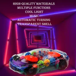 paramount gallery Transparent Musical Concept Racing Car with 3D Flashing LED Lights -A210-picture-25
