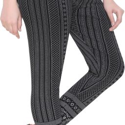 Women Printed Black Track Pants-image-57