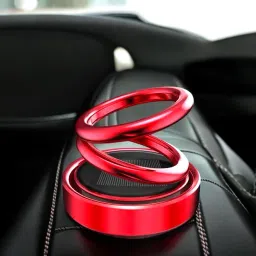 Solar Powered Rotatin Red colour Perfume Car Air Freshener Aroma Oil-17