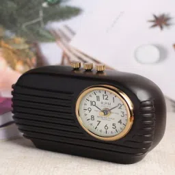 de maison decor Radio Reverie Black Aluminium Table Clock-picture-17