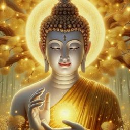 Gautam Buddha Poster for Home Decoration Digital Reprint 18 inch x 12 inch Painting-16