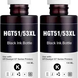HV Cartridges GT53XL Refill Ink for HP Deskjet 5810,5811,5820,5821,310,315,316,319,410 Printer Black Ink Bottle-image-87