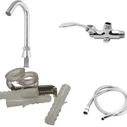 Set_of_wide_pedal_foot_operated_tap_360deg Rotating upper tap & conn_pipes Foot Pedal Flush-image-32