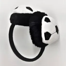 BLACK Soft Football Design Warm Ear Muff-image-42