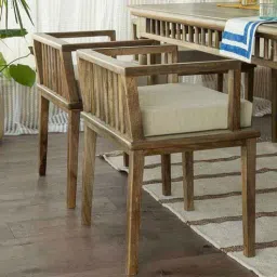 ellementry Lei Pan Solid Wood Dining Chair In Natural Finish-picture-29