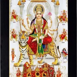 Durga Mata-Photo Frame Black 10x14, Photo Size A4 12 inch Spritual-image-38