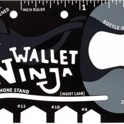 Wallet Ninja – Innovative Multi-Purpose Credit-Card Sized Tool That Fits in your Wallet – 18 Reliable Everyday Tools in the Size of a Credit-Card Camping & Hiking Multi Tool Kit-27
