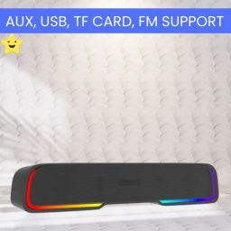 FRONY AudioBar (PORTABLE HOME THEATER SOUNDBAR)Dynamic Thunder Sound With RGBLightB299 25 W Bluetooth Soundbar-image-96