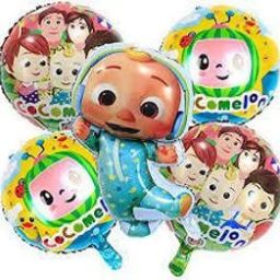 Printed cocomelon happy birthday theme decorations combo kit set Balloon-2
