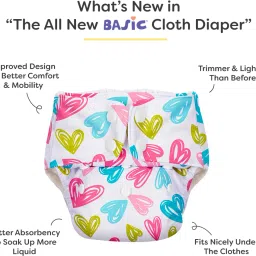 superbottoms BASIC New Trimmer Cloth Diapers for Babies | Reusable & Adjustable | 3M - 3Y image 2
