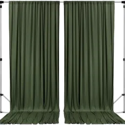Stookin olive Decoration Backdrop Curtain Background Wedding Parties 5x12Ft (Set of 2) Reflector-picture-28