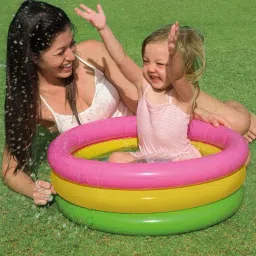 Inflatable Kids Bath Tub, 3 Ft (Multicolor) Inflatable Swimming Pool-image-49