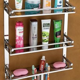 Multi-use Rack, Bathroom Shelf, Bathroom Stand With Soap Holder 15 inch 3 Bar Towel Rod-image-14