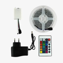 RGB LED Kit (3 Meter Strip - Water-resistant) with Remote Control and Adaptor image 1