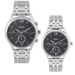 Fossil Black Fenmore Midsize His & Her Analogue Watches BQ2469SET-43