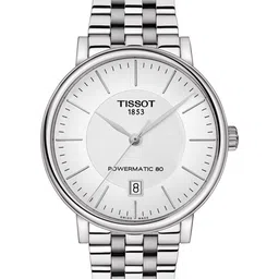 TISSOT Men Silver-Toned Carson Premium Powermatic 80 Swiss Automatic Analogue Watch T1224071103100-image-18