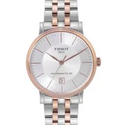 TISSOT Men Silver-Toned Carson Premium Powermatic 80 Swiss Analogue Watch T1224072203101-image-88