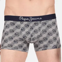 Pepe Jeans Men Grey & White Printed Cotton Trunk CLT05-ELEPHANT SKIN AOP-S-picture-26